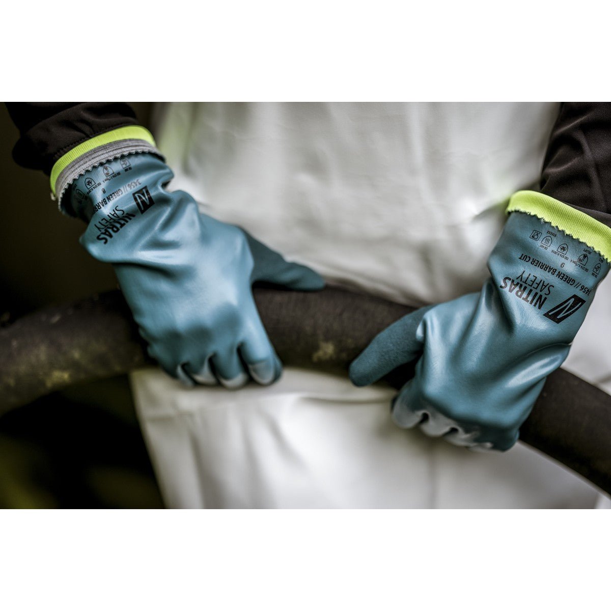 NITRAS GREEN BARRIER CUT, luvas de proteção química, gasolina