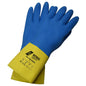 NITRAS DUAL BARRIER, luvas de proteção química, amarelo / azul