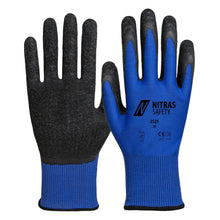 Luvas de nylon NITRAS, azuis / pretas