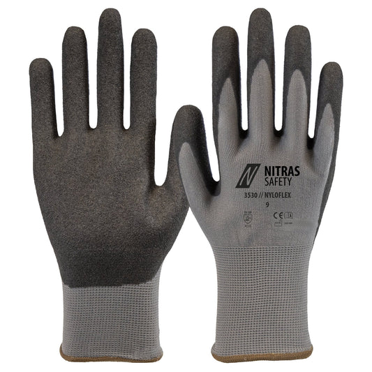 NITRAS NYLOFLEX, luvas de montagem, cinza / preto