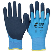 NITRAS SOFT GRIP, luvas de montagem, azul claro / azul escuro