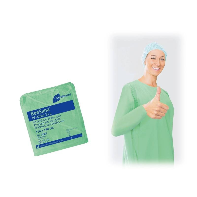 Bata protetora BeeSana® PP para funcionários e visitantes, pacote com 10