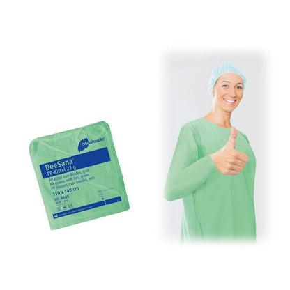 Bata protetora BeeSana® PP para funcionários e visitantes, pacote com 10