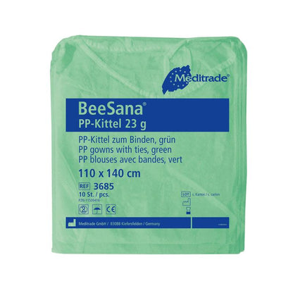 Bata protetora BeeSana® PP para funcionários e visitantes, pacote com 10