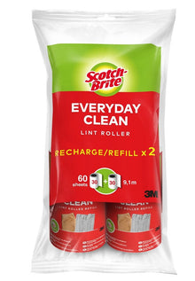 Rolo de fiapos de reposição para limpeza diária Scotch-Brite™, 30 folhas, 2/pacote | Pacote (2 peças)