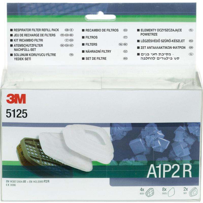 Conjunto de filtros de partículas 3M™, A1P2R 5125 | Caixa (1 conjunto)