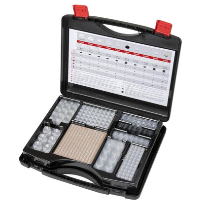 3M™ Bumpon™ Conjunto 017 amortecedores elásticos, estojo com mais de 700 peças, transparente e preto | Pacote (1 conjunto)