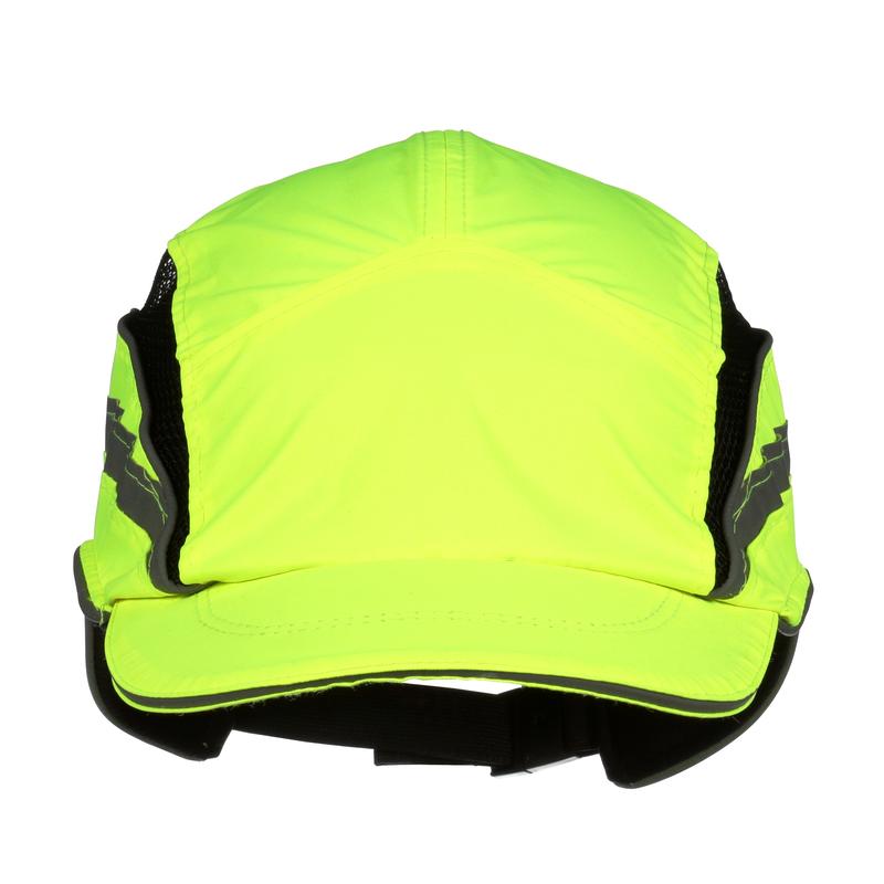 3M™ First Base™ 3 Bump Cap 2021866, Clássico, Fluorescente de Alta Visibilidade, Amarelo, Pico Curto, 55mm, Personalizado | Pacote (1 peça)