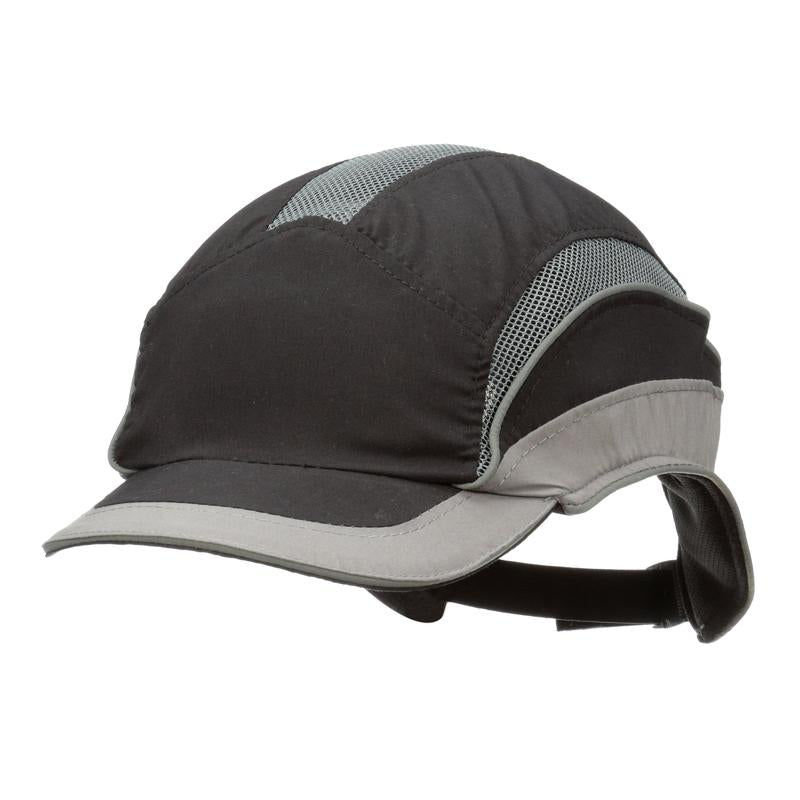 3M™ First Base™ 3 Bump Cap 2031219, Elite, Preto/Cinza, Pico Curto, 55mm | Pacote (1 peça)