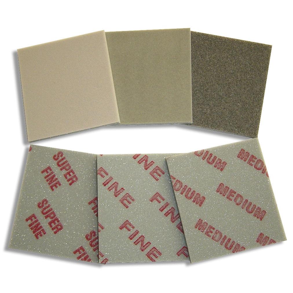 Esponja de lixa 3M™ de ajuste manual, 90 mm x 100 mm x 5 mm, média | Pacote (50 peças)