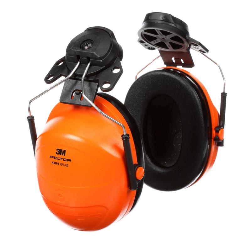Protetores auriculares 3M™ PELTOR™, laranja, suporte para capacete, H31P3E 300 | Pacote (1 peça)