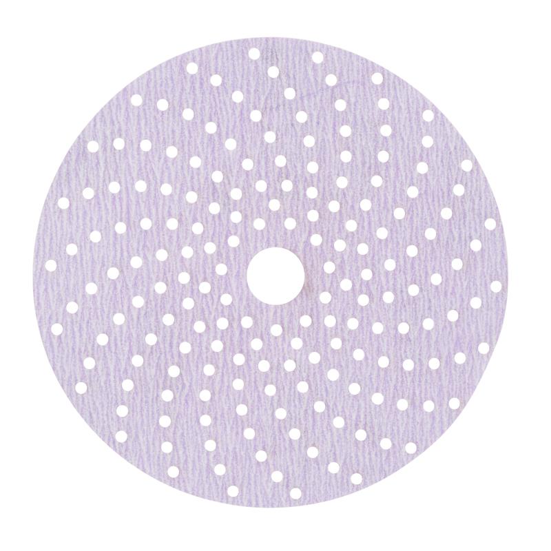 Disco de lixa premium roxo 3M™ Hookit™ 334U, 150 mm, multifuros, P600, 50913 | Pacote (100 peças)