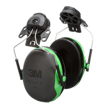 Protetores auriculares 3M™ PELTOR™, verdes, suporte para capacete, X1P3 | Pacote (1 par)