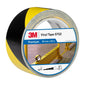 Fita de marcação de perigo 3M ™ 5702, amarela/preta, 50 mm x 33 m, 0,14 mm, embalada individualmente e de maneira conveniente | Pacote (1 rolo)