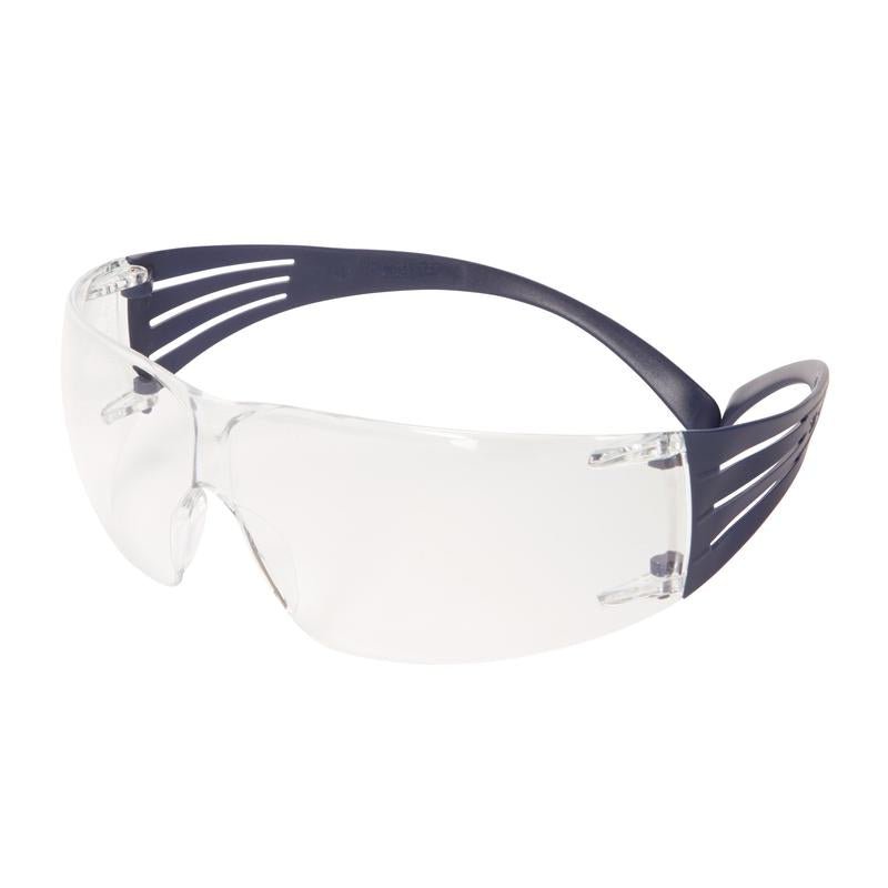 Óculos de segurança 3M™ SecureFit™ 200, hastes azuis, revestimento anti-embaciamento/anti-riscos Scotchgard™ (K&N), lente transparente, SF201SGAF-BLU-EU | Pacote (1 peça)