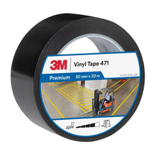 Fita de PVC macio 3M™ 471, preta, 50 mm x 33 m, 0,14 mm, embalada individualmente | Pacote (1 rolo)
