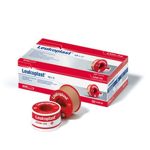Leukoplast rolo de gesso 5m x 2,5cm vermelho em anel protetor para feridas | Pacote (12 rolos)