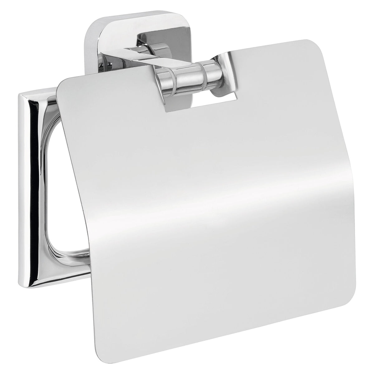 Suporte para papel higiénico tesa ELEGAANT com tampa, incluindo solução adesiva