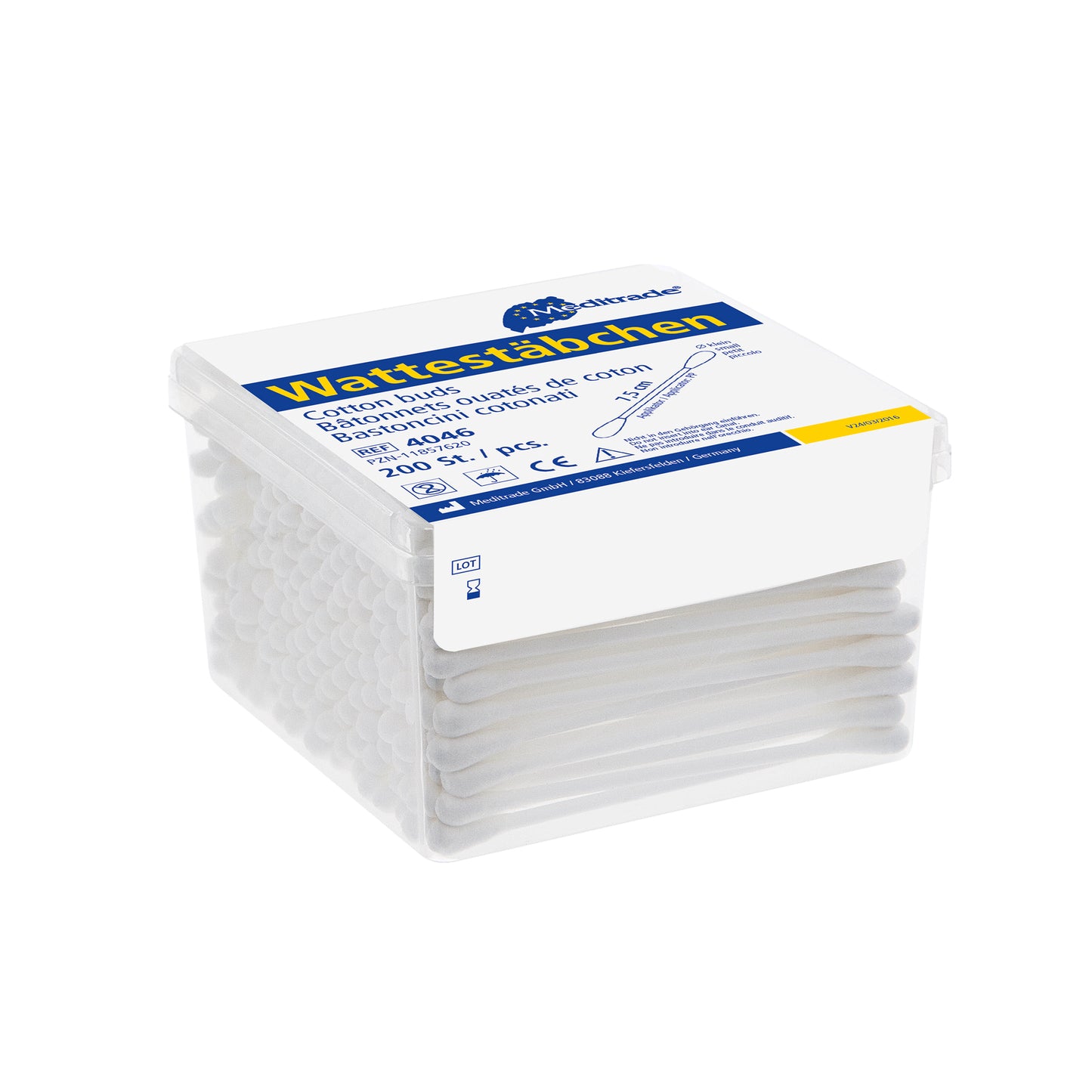 Cotonetes, comprimento: 7,5 cm, cabeça pequena, plástico | Pacote (2.000 peças)