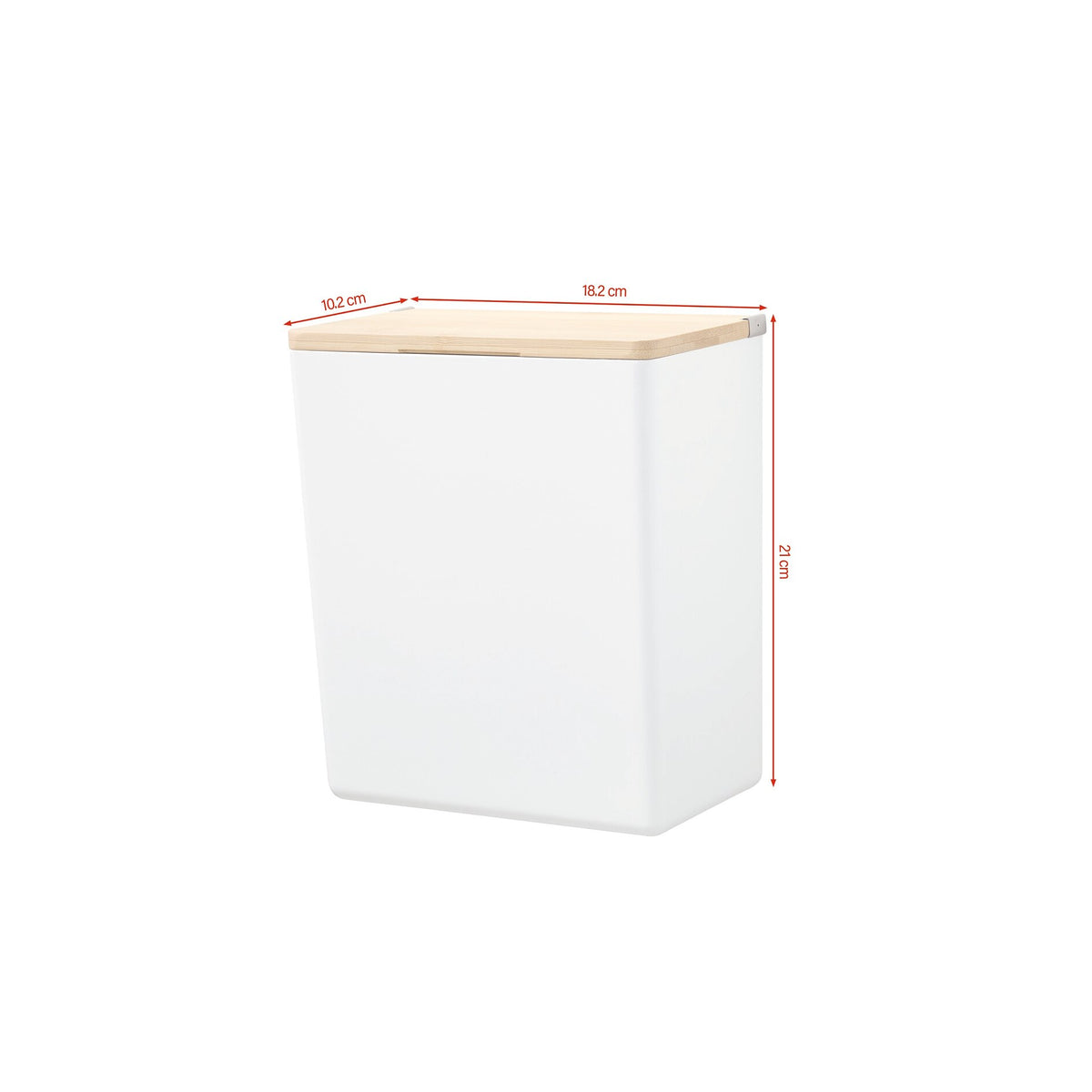 tesa BABOO Aufbewahrungsbox groß, mit Bambusdeckel, zusätzlicher Stauraum für das Bad, weiß