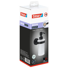 Dispensador de sabonete de parede tesa MOON BLACK, preto mate, incluindo solução adesiva