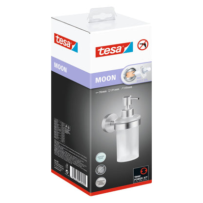 tesa MOON-Seifenspender, selbstklebend, Edelstahl