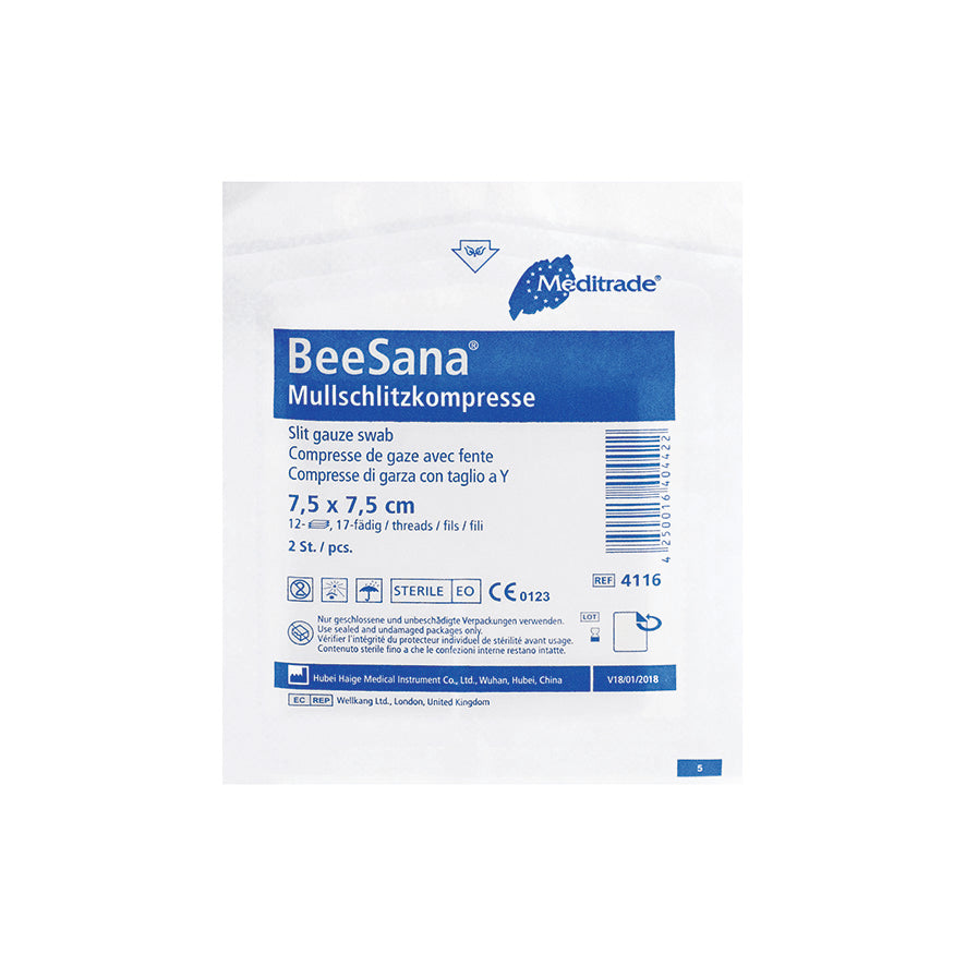 Compressa de gaze BeeSana®, estéril, 12 dobras (50 peças)