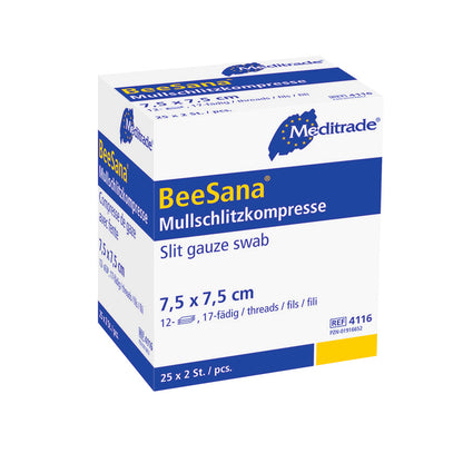 Compressa de gaze BeeSana®, estéril, 12 dobras (50 peças)