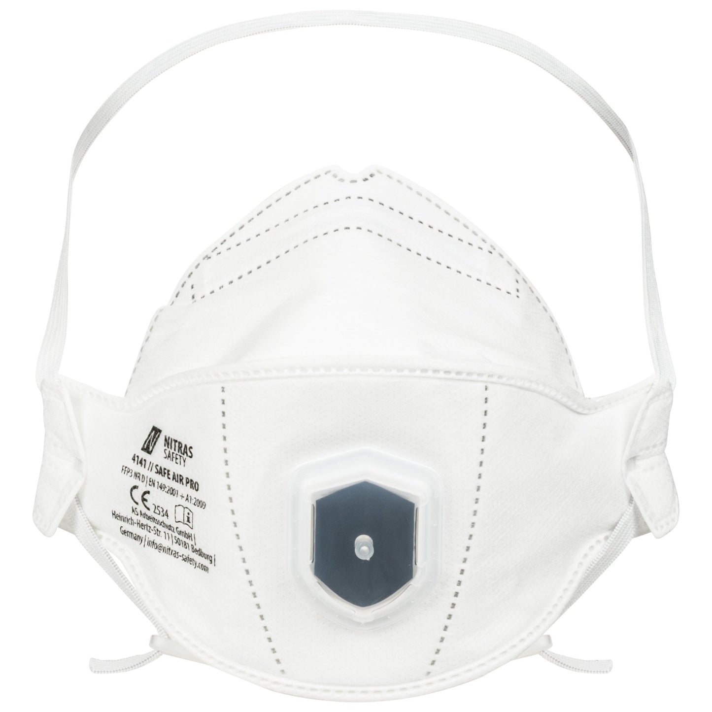 NITRAS SAFE AIR PRO, máscara respiratória, branca, EN 149, caixa com 15 peças qualidade premium | Pacote (15 peças)
