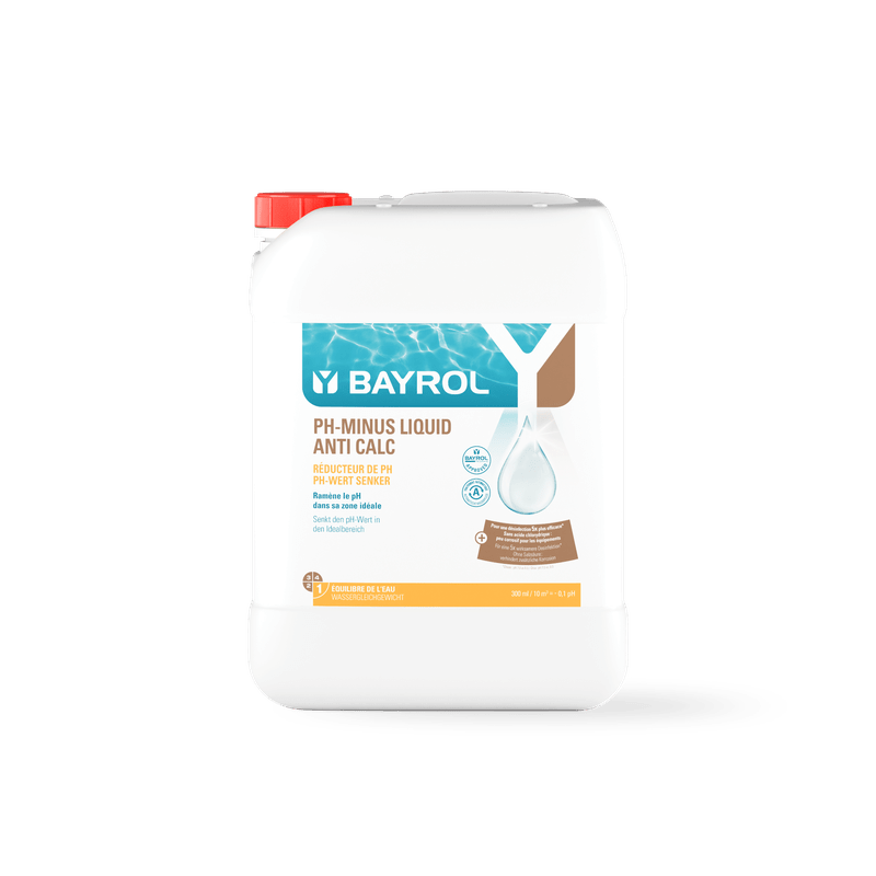 BAYROL pH-Minus Líquido Anti Calc 20 L Concentrado para Reduzir um Valor de pH | Bidão (20 l) 