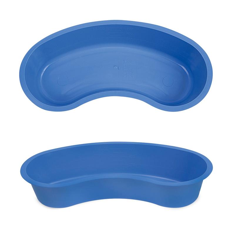 Pratos para rins, estéreis, 245 x 105 x 50 mm, azuis 700ml | Pacote (12 peças)