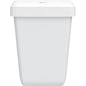 O CWS ParadiseLine Abfallbehälter Paper Bin é um recipiente de plástico branco, retangular e simples (43 l) com tampa encaixada e superfícies lisas, ilustrado em fundo branco. Design simples e funcional com apenas uma pequena etiqueta na tampa.