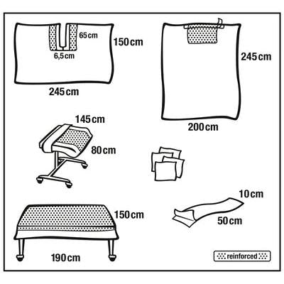 Envoltório de crepe FD P Basic Set II | Pacote (8 peças)