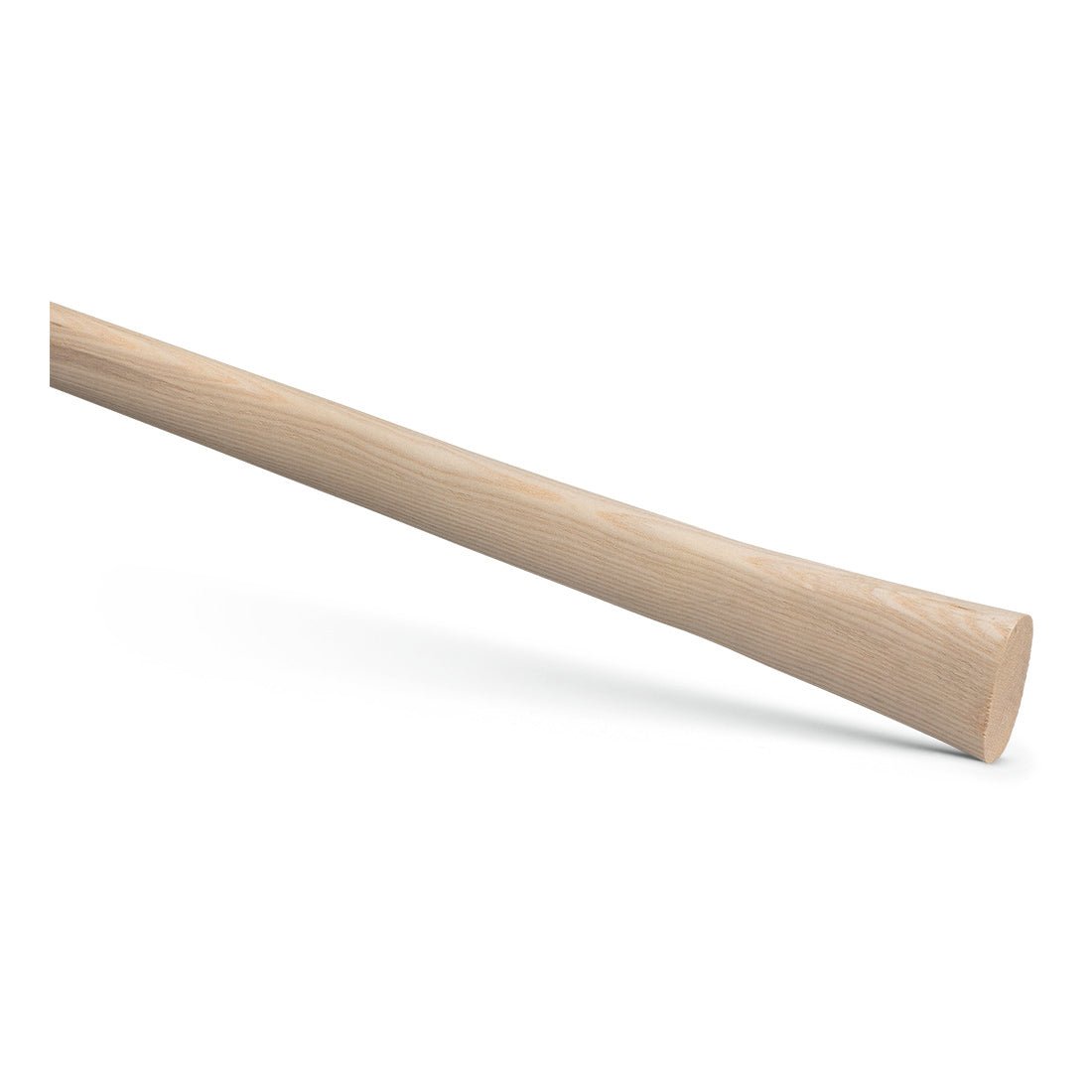 O cabo de machado cruzado Nölle Profi Brush em freixo, com 950 mm de comprimento, 64/37,5 mm, está sobre um fundo branco. Um cabo de reposição claro e não tratado da marca Nölle Profi Brush Bürsten- & Pinseltechnik e.K.