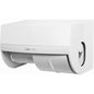 O dispensador de papel higiénico CWS ParadiseLine com painel branco é um dispensador retangular de parede com rolo de papel visível e etiqueta frontal, ideal para qualquer área de WC. Marca: CWS. Inclui 1 unidade.