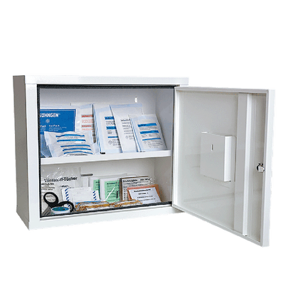 Verbandschrank JUNIORSAFE weiss mit Füllung Standard DIN 13157