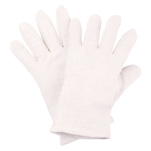 Luvas NITRAS em jersey de algodão, jersey de algodão na cor natural, tamanho 10 | Embalagem (12 pares)