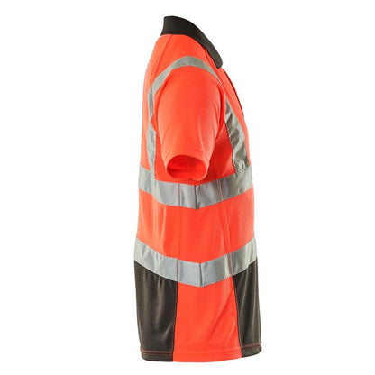 Pólo MASCOT® Anadia, vermelho de alta visibilidade/antracite escuro