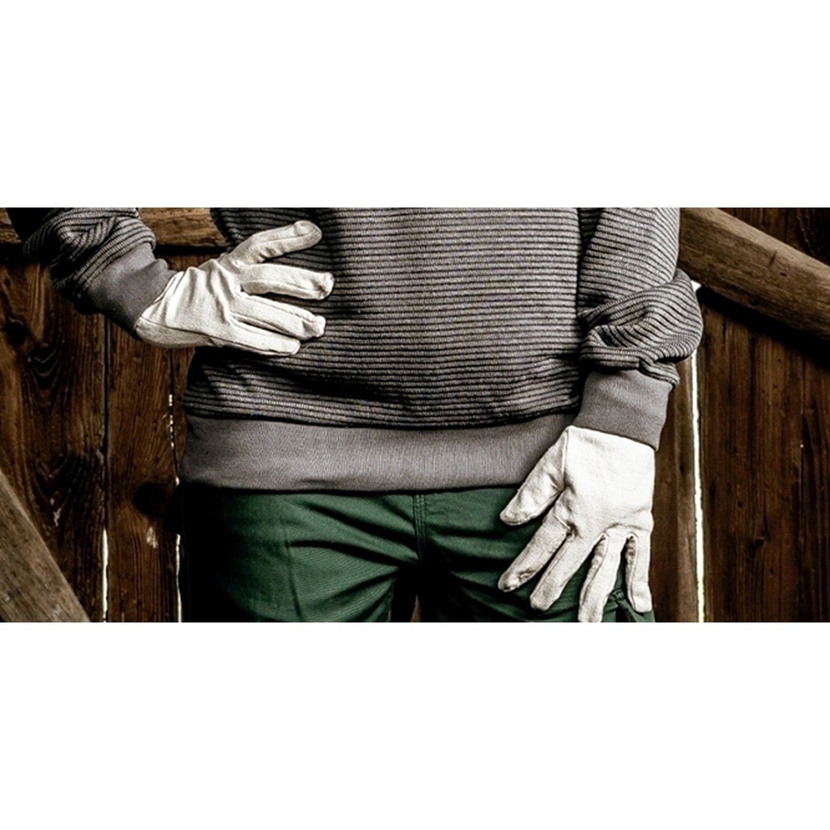 Luvas de jersey de algodão NITRAS, jersey de algodão natural | Pacote (12 pares)
