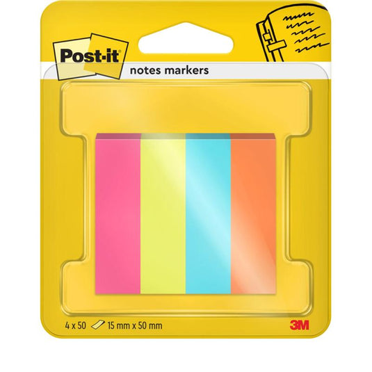 O marcador de página Post-it® da coleção Poptimistic da 3M Deutschland GmbH contém 4 blocos de 50 folhas (15 mm x 50 mm) em várias cores e é entregue em uma embalagem (1 unidade) que é 100% certificada pelo PEFC (SGSCH-PEFC-COC-110078).