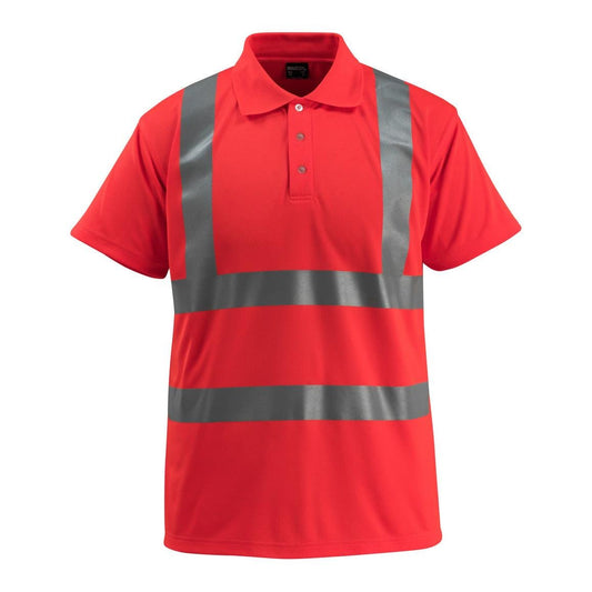 Polo MASCOT® Bowen, vermelho de alta visibilidade