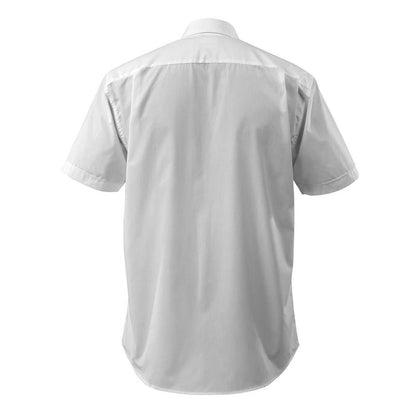 Camisa, mangas curtas, corte clássico, branco