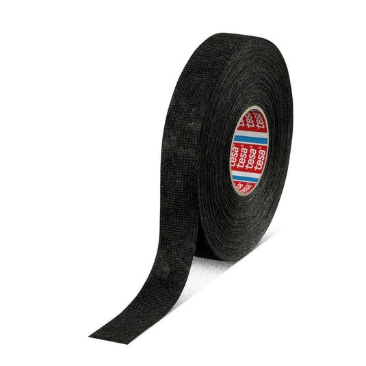 Fita adesiva de tecido não tecido PET tesa 51608, preta, 25 m x 19 mm