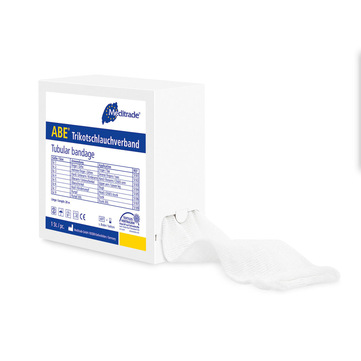 Bandagem tubular tricotada ABE®