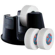 Desenrolador de mesa tesafilm compact + 3 rolos Invisible, preto