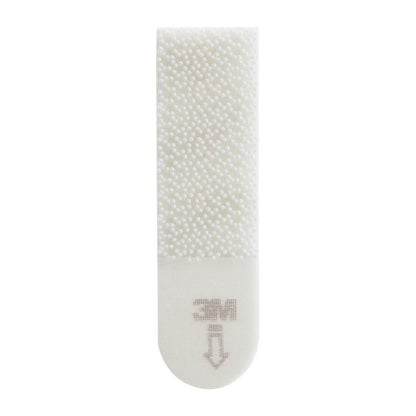 Uma única tira de montagem de imagens Command™ S 17202FGN branca da 3M Deutschland GmbH, com superfície texturizada, seta cinza e logotipo "3M" - ideal para fixar imagens sem deixar marcas graças à forte adesão.