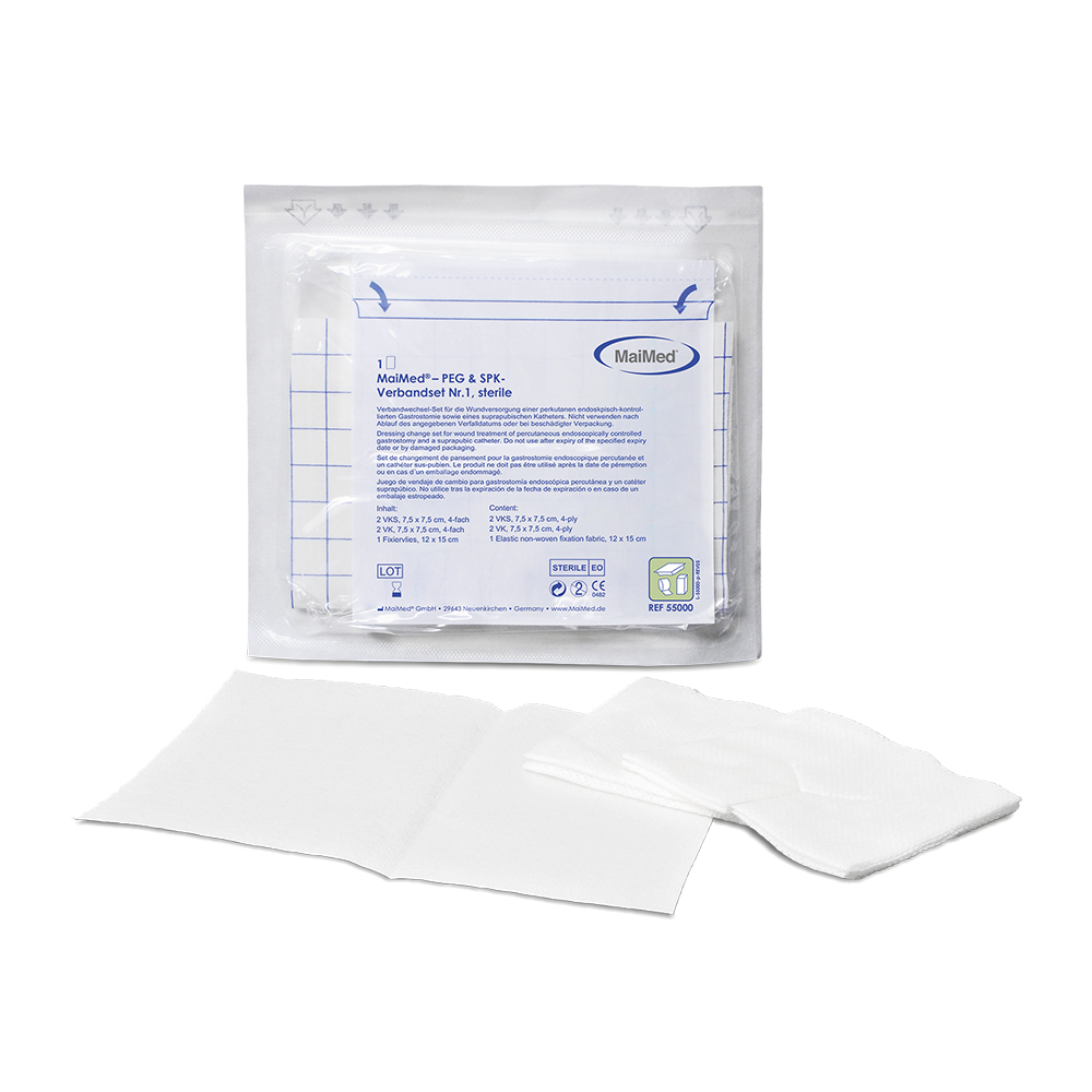 Conjunto de curativos MaiMed PEG & SPK No. 1 - estéril estéril, embalado simplesmente 15 peças/saco | Caixa (15 peças)