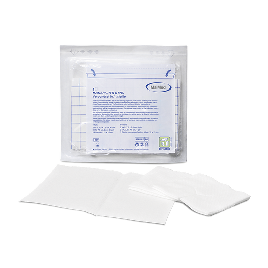Conjunto de curativos MaiMed PEG & SPK No. 1 - estéril estéril, embalado simplesmente 15 peças/saco | Caixa (15 peças)