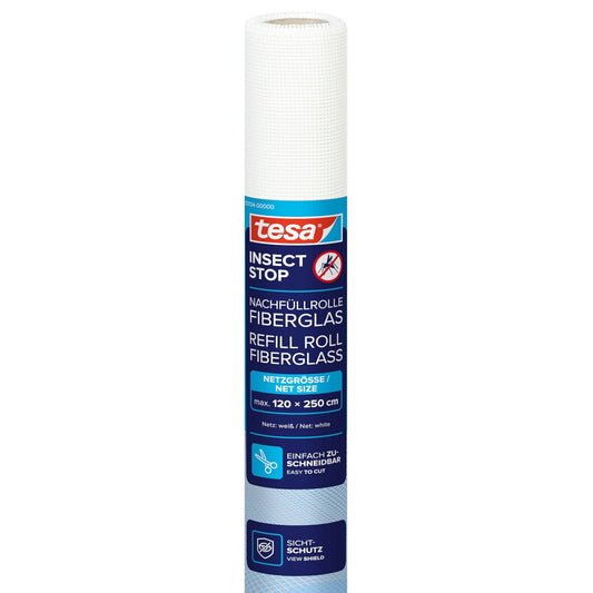 tesa INSECT STOP Nachfüllrolle Fiberglas, 120 x 250 cm weiß