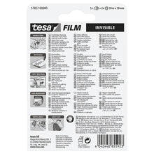 Mini-desenrolador tesafilm + 2 rolos Invisible, branco mate, para rolos até 19 m